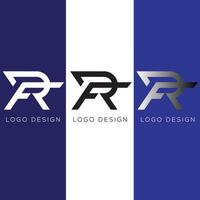 RF initial logo design vector
