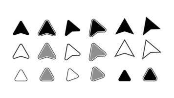 Collection of Various Arrow mouse Cursor and Pointer Icons vector