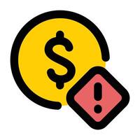 Simple Financial Crisis colorful icon. The icon can be used for websites, print templates, presentation templates, illustrations, etc vector