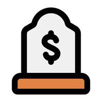 Simple Grave colorful icon. The icon can be used for websites, print templates, presentation templates, illustrations, etc vector