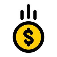 Simple Financial Drop colorful icon. The icon can be used for websites, print templates, presentation templates, illustrations, etc vector
