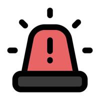 Simple Siren colorful icon. The icon can be used for websites, print templates, presentation templates, illustrations. vector