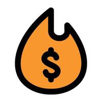 Simple Wasting Money colorful icon. The icon can be used for websites, print templates, presentation templates, illustrations, etc vector