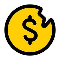 Simple Economic Crisis colorful icon. The icon can be used for websites, print templates, presentation templates, illustrations, etc vector