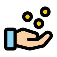 Simple Beggar colorful icon. The icon can be used for websites, print templates, presentation templates, illustrations, etc vector