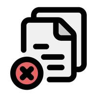Simple Contract Canceled colorful icon. The icon can be used for websites, print templates, presentation templates, illustrations, etc vector