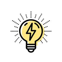 Light Bulb Icon Idea and Innovation vector