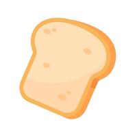 Cartoon-style slice of bread with a soft texture vector