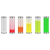 Colorful Battery Set With Various Power Levels And Designs vector