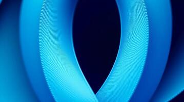 Macro-level ribbon imagery used to create a sharp, clean-lined logo with organized symmetry. photo