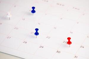 calendar deadline with pin background copy space photo