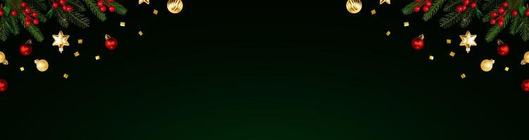 Christmas tree black banner background decorative photo