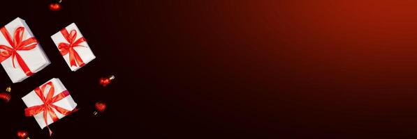 banner background with gift box photo