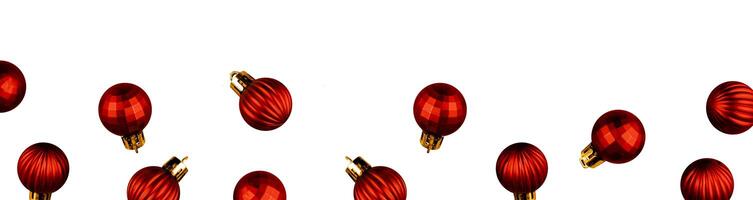 red Christmas border decoration background photo