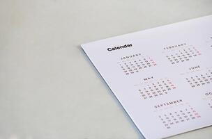 calendar on table for background banner photo