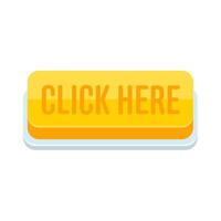 Bright yellow call-to-action button design vector