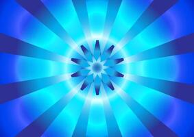 A blue and white abstract background with a starburst vector