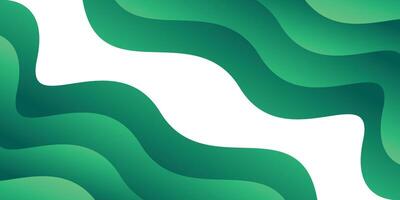 Green Wave Design Themed Abstract Background with Soft Light Effect vector