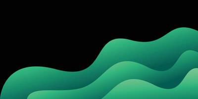 Green Wave Themed Abstract Background with Soft Light Effect vector