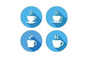 art of Collection of coffee cup icons with steam in various styles vector