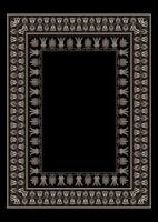 Rectangular Gold Vertical European ornament frame. A4 format. European gold pattern frame, ornament, border of Greece, ancient Rome, Byzantine. For Diploma, certificate, embroidery, sandblasting, lase vector