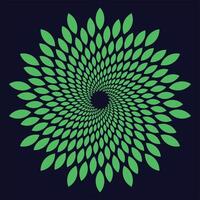 Abstract Spiral Leaf Pattern Design vector