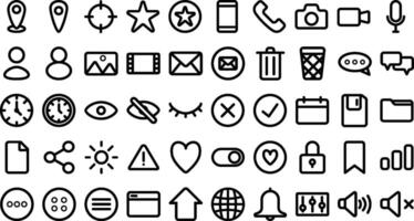 50 Essential Icons vector
