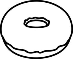 Donut line icon vector