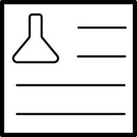 Lab test results icon with flask vector