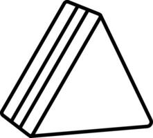 Sandwich triangle icon, outline food illustration vector