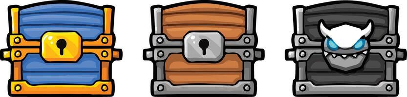 Geometry Dash Chests Game Assets vector