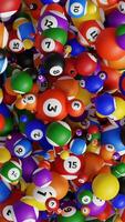 Vertical Transition of a Group of Pool Balls in Various Sizes video