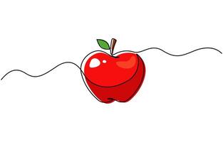 Red Apple Icon Design on White Background. vector