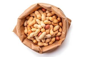 A Bounty of Peanuts in a Brown Paper Bag photo