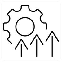 Improvement icon concept in black line color vector