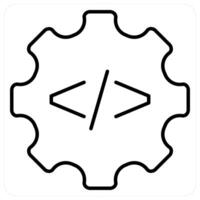 Development icon concept in black line color vector