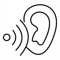 Pay Attention icon concept in black line color vector