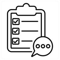 Summarize icon concept in black line color vector