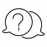 Query icon concept in black line color vector