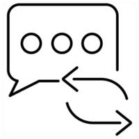 Refresh Message concept in black line color vector