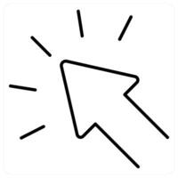 Click icon concept in black line color vector