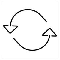Refresh concept in black line color vector