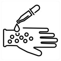 Allergy Test icon concept in black line color vector