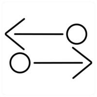 Transfer icon concept in black line color vector