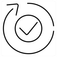 Redo icon concept in black line color vector
