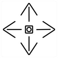 Move icon concept in black line color vector