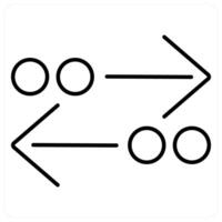 Motion icon concept in black line color vector