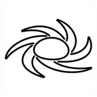 Black hole icon concept in black line color vector