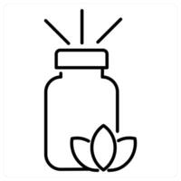 Aromatherapy icon concept in black line color vector