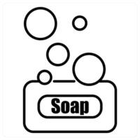 Soap icon concept in black line color vector